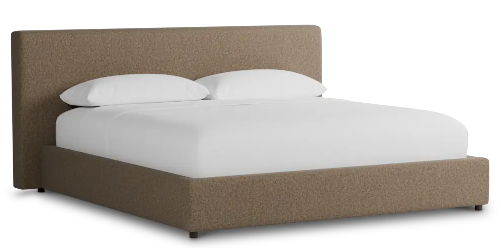 Grayton Merino Brown 44" Upholstered Platform Bed Grayton Merino Brown 44" Upholstered Platform Bed