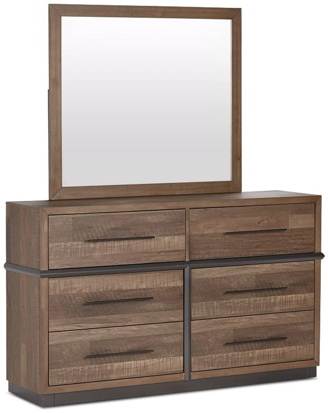 Boulder Mid Tone Dresser & Mirror