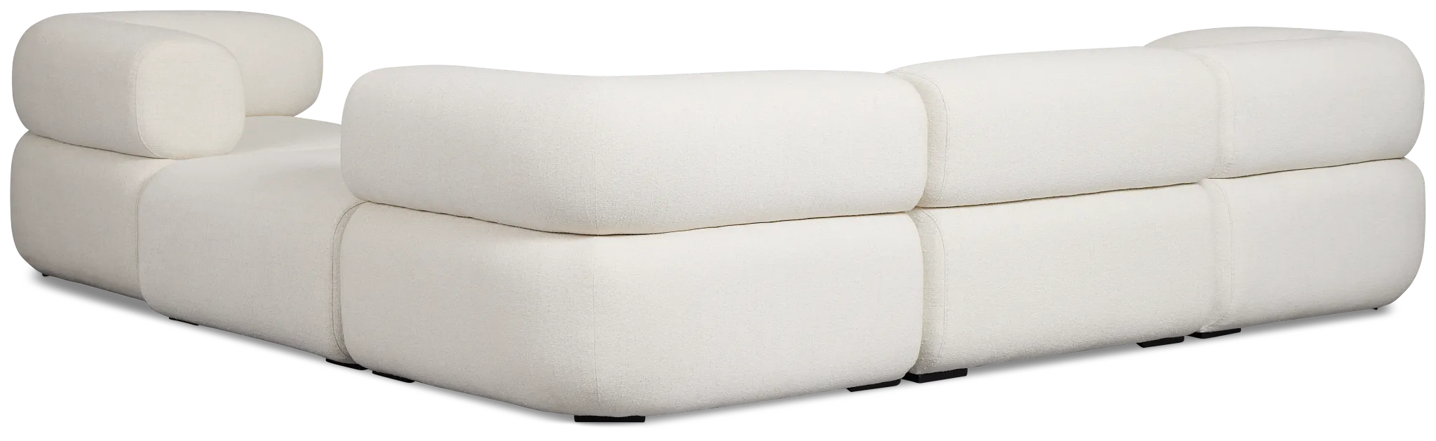 Celeste Light Beige Fabric 5-piece Modular Sectional With Armless Ottoman