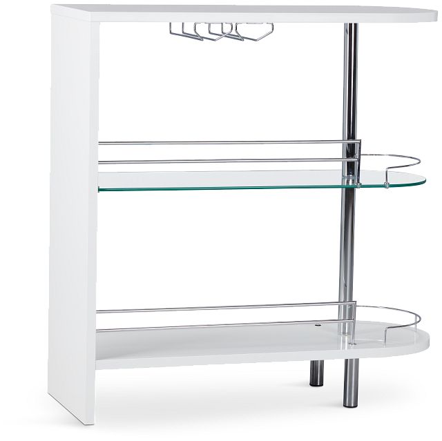 Drea White Bar Cart