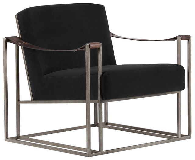 Dekker Black Fabric Accent Chair