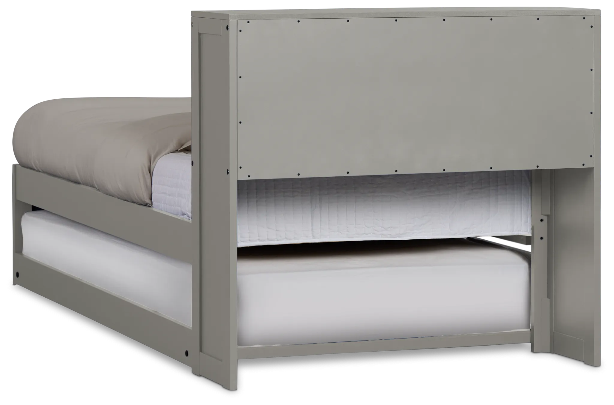Charleston Gray Bookcase Trundle Bed