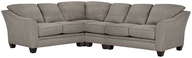 Avery Dark Gray Fabric Large Two-arm Sectional