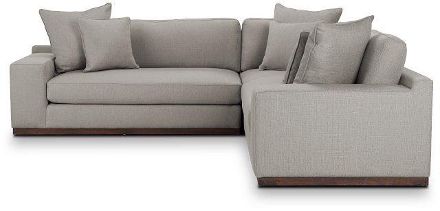 Mckenzie Light Gray Fabric Small Two-arm Sectional