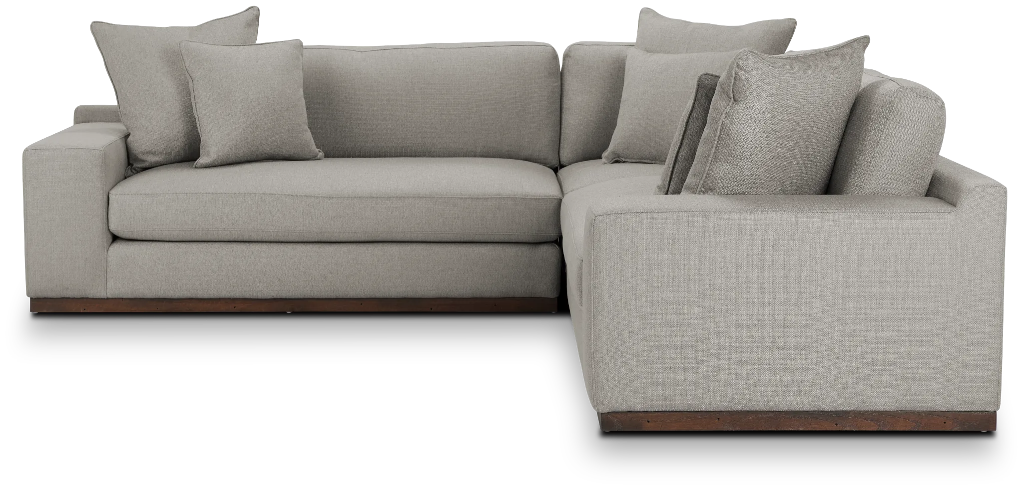Mckenzie Light Gray Fabric Small Two-arm Sectional
