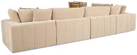 Cruz Light Beige Fabric 6-piece Modular Sectional