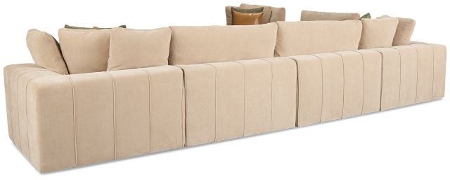 Cruz Light Beige Fabric 6-piece Modular Sectional