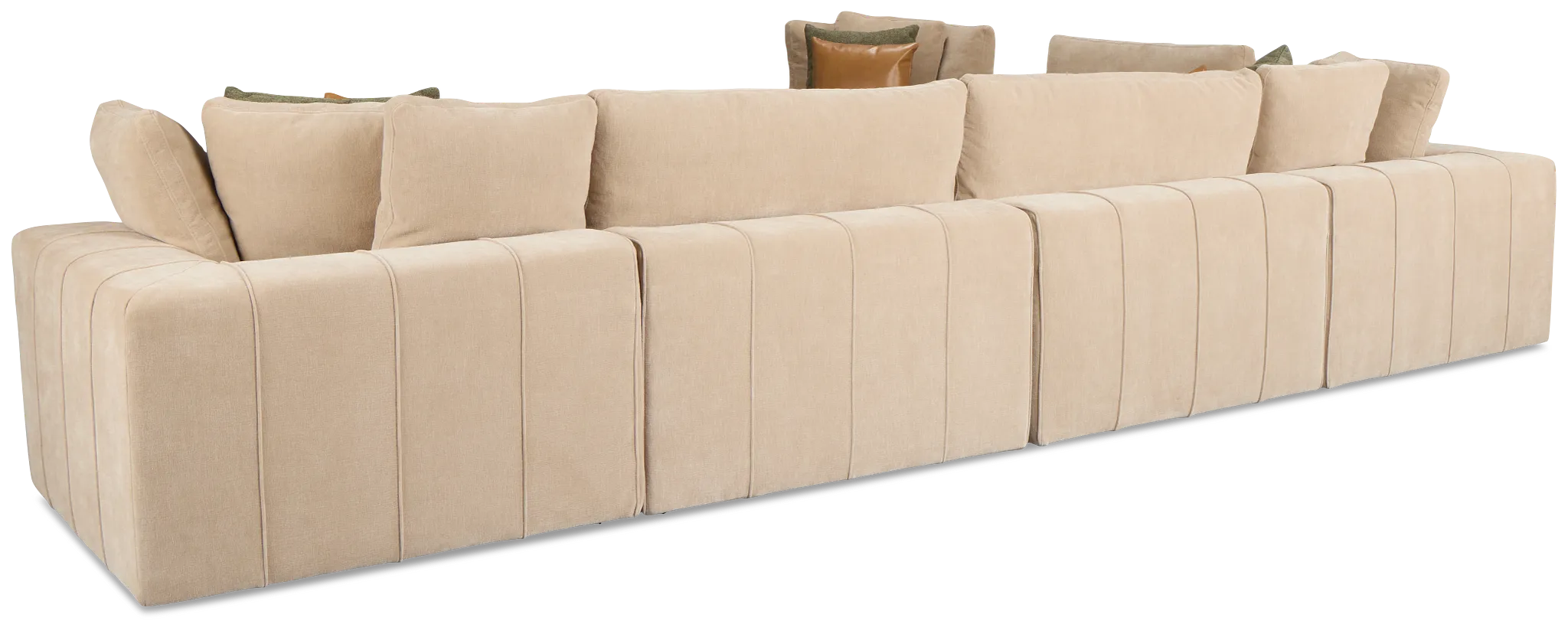 Cruz Light Beige Fabric 6-piece Modular Sectional