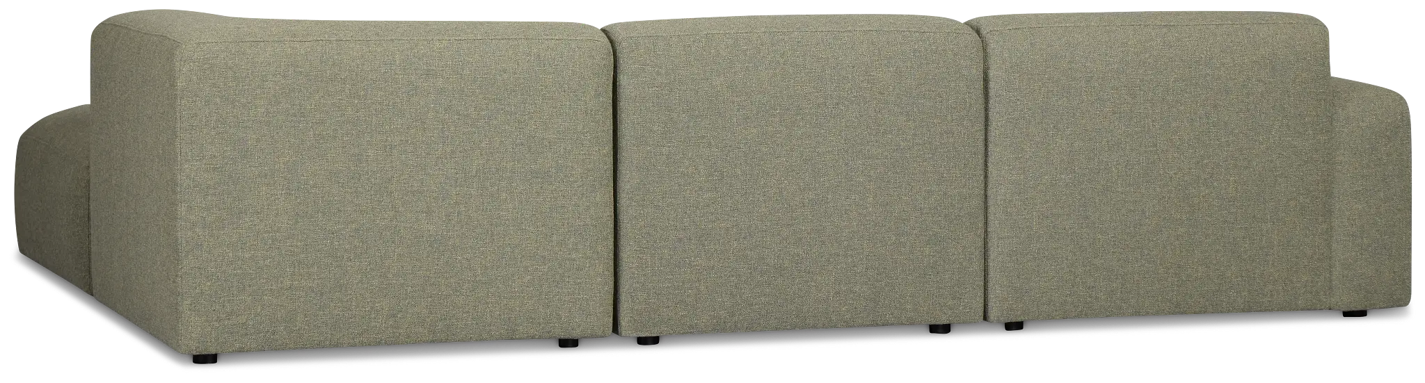 Baylor Green Fabric 4-piece Right Facing Bumper Sectional Baylor Green Fabric 4-piece Right Facing Bumper Sectional