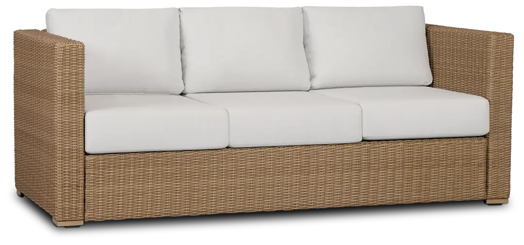 Montecito Light Tone Sofa With Light Beige Cushions Montecito Light Tone Sofa With Light Beige Cushions