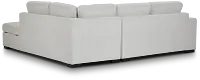 Blakely White Fabric Small Right Bumper Sectional