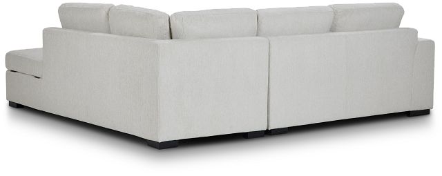 Blakely White Fabric Small Right Bumper Sectional