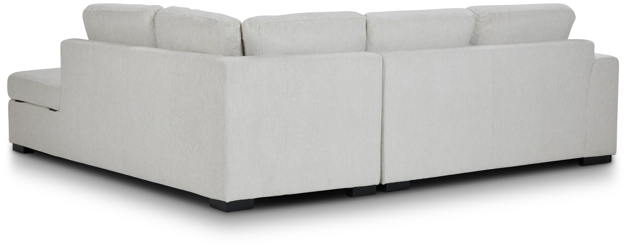 Blakely White Fabric Small Right Bumper Sectional