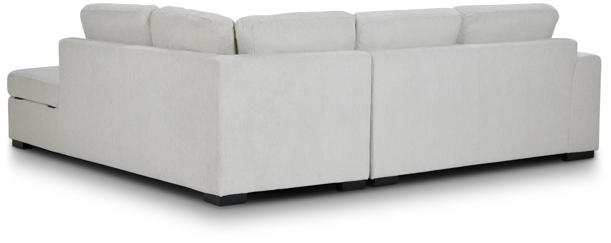 Blakely White Fabric Small Right Bumper Sectional Blakely White Fabric Small Right Bumper Sectional