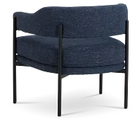 Oliver Dark Blue Fabric Accent Chair