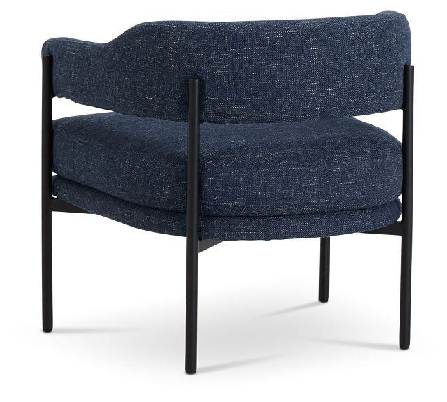 Oliver Dark Blue Fabric Accent Chair