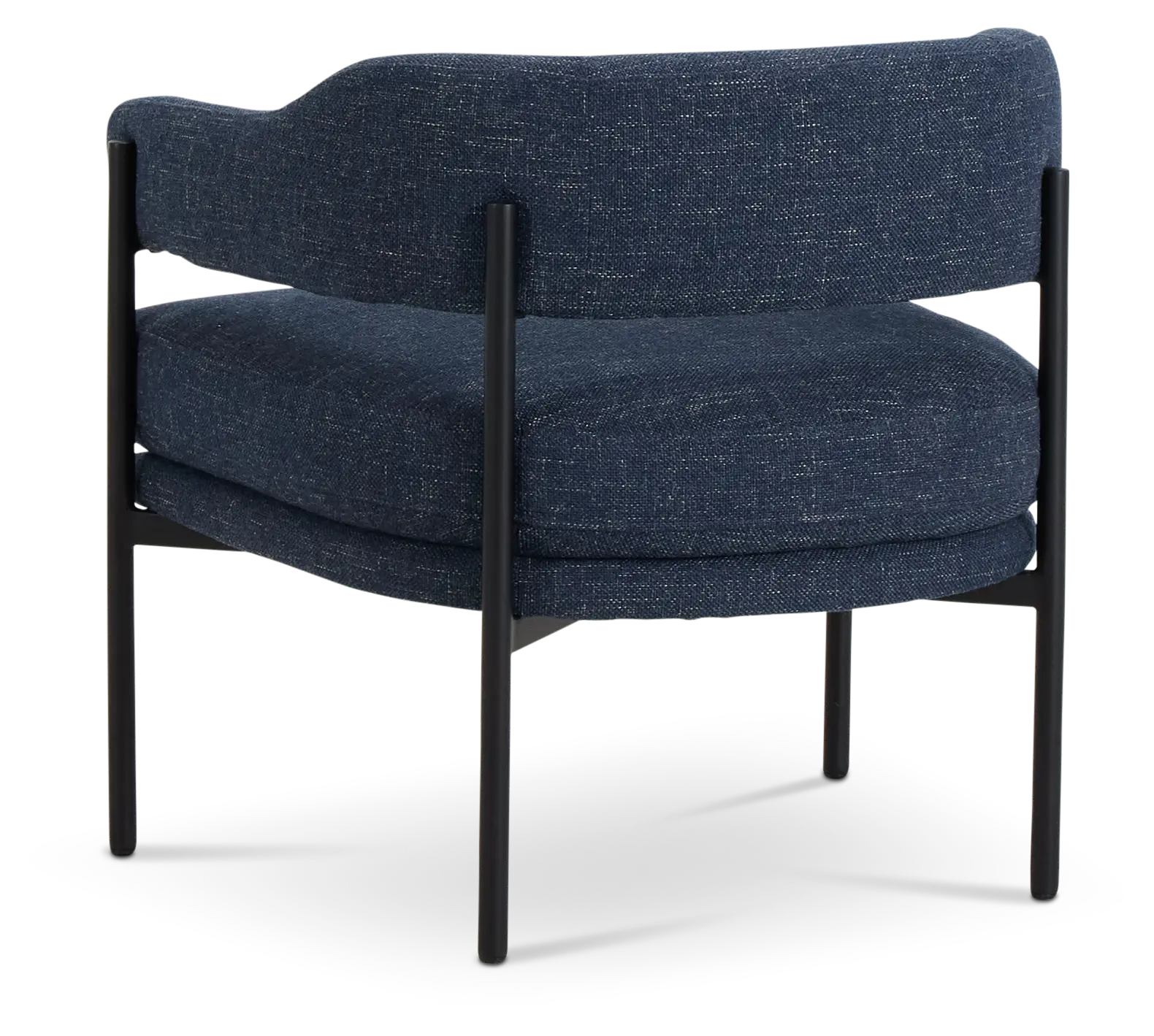 Oliver Dark Blue Fabric Accent Chair Oliver Dark Blue Fabric Accent Chair