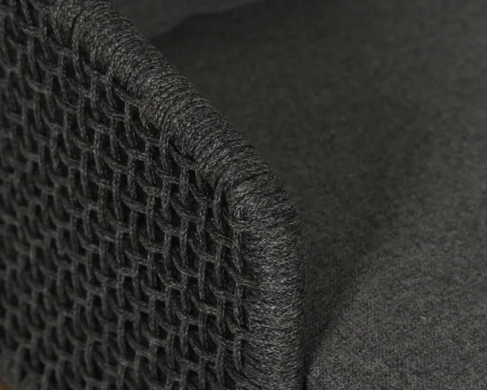 Ukiah Black Accent Chair With Dark Gray Cushions