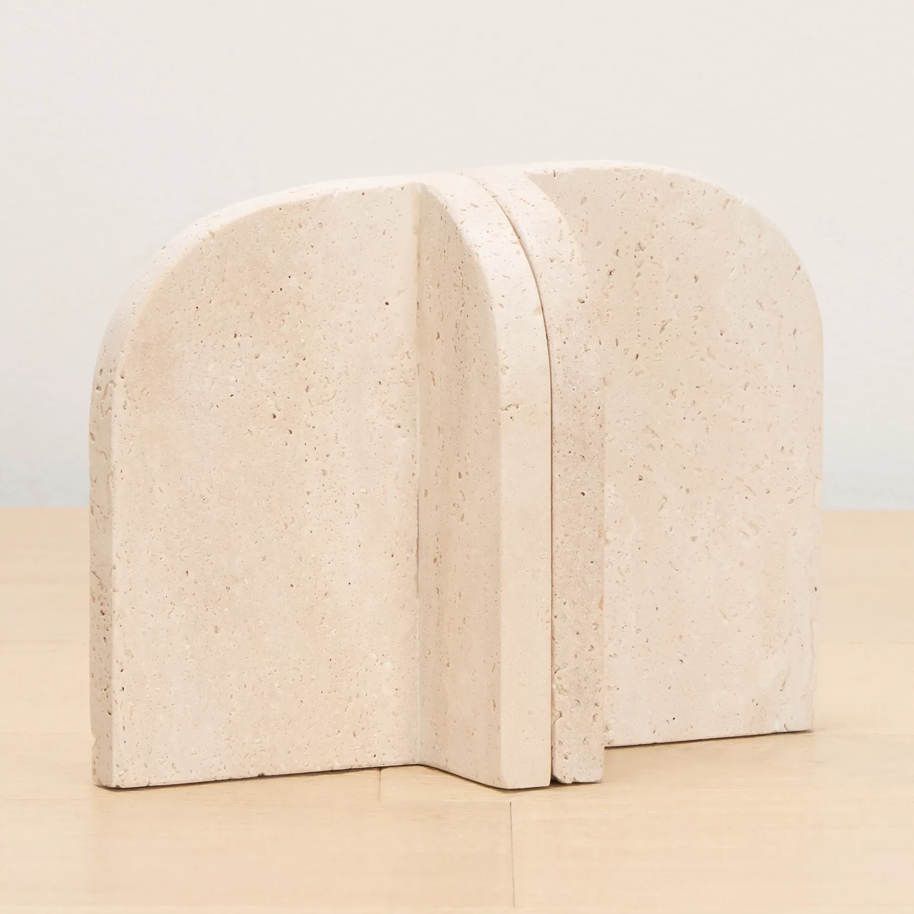 Kaia Beige Stone Bookends