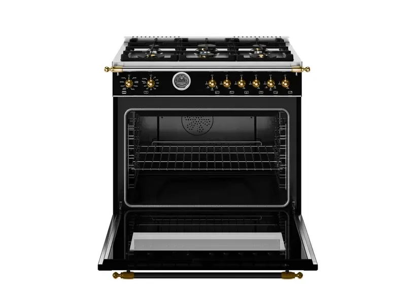 Bertazzoni Heritage Series Black 36" Dual Fuel Range
