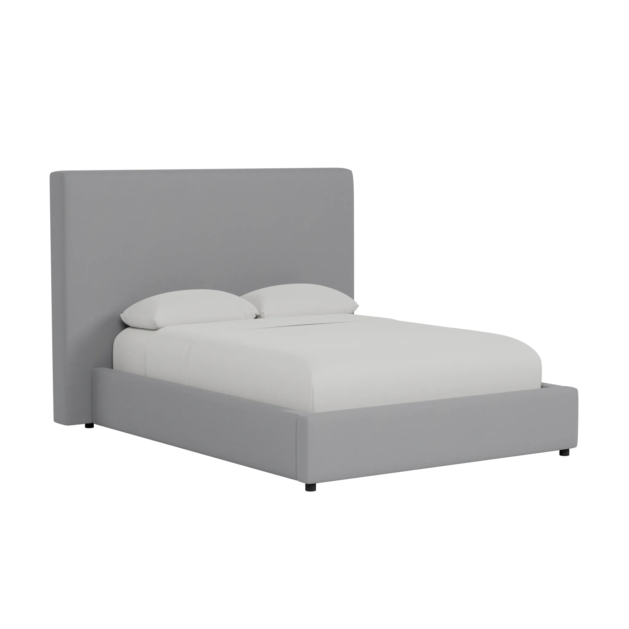 Grayton Delray Light Gray 54" Upholstered Platform Bed