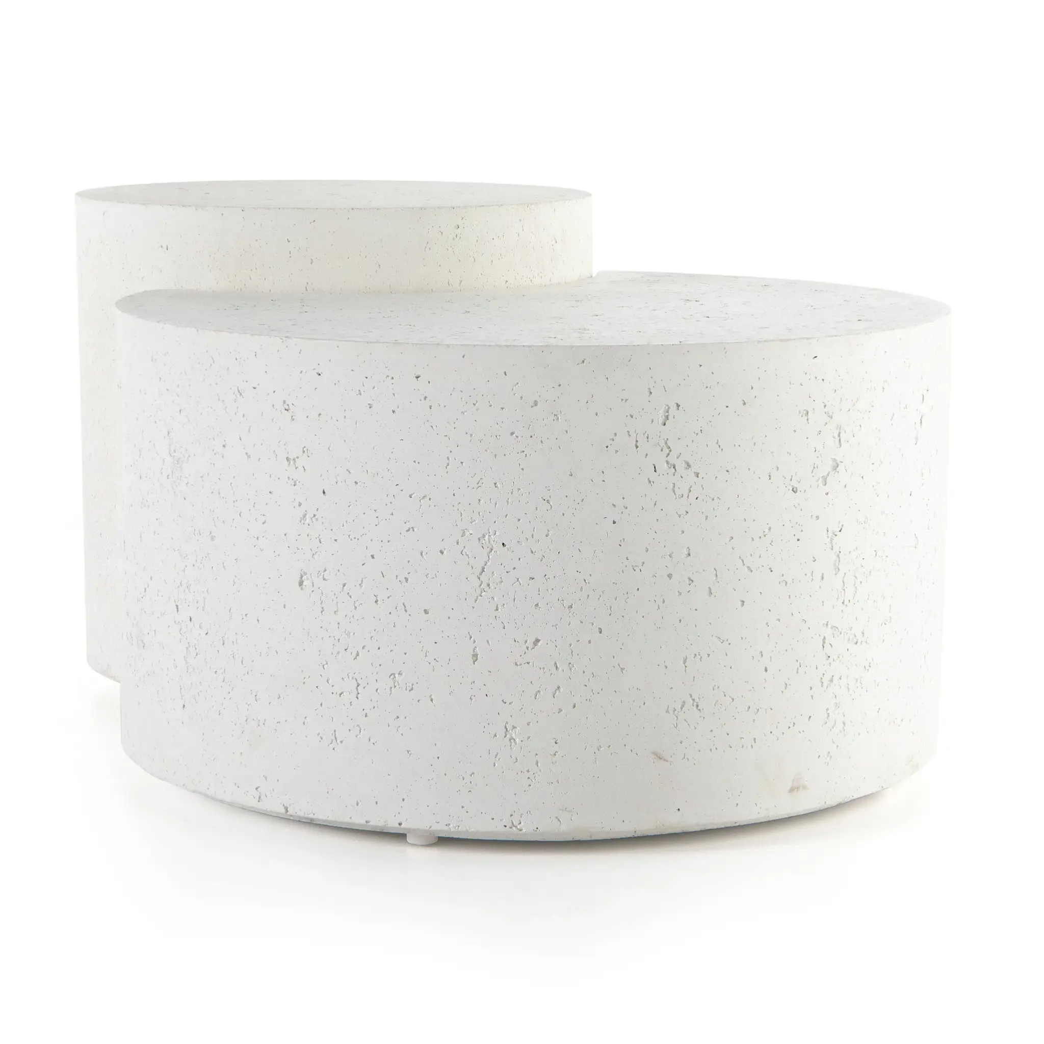 Four Hands Miza White Small Round Coffee Table Four Hands Miza White Small Round Coffee Table