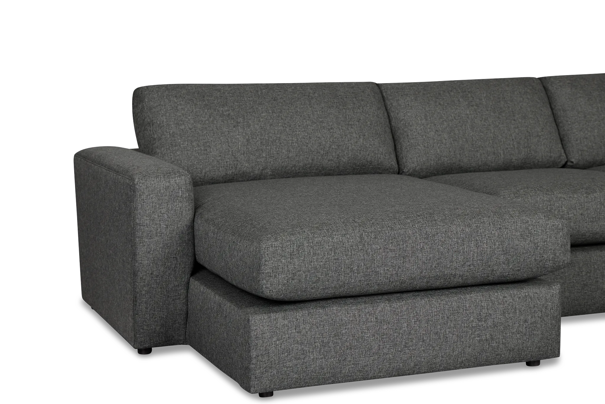 Brantley Dark Gray Fabric Small Left Chaise Sectional