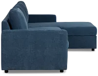 Addie Blue Fabric Right Chaise Storage Sectional