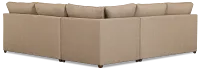 Tate Brown Fabric Small Two-arm Sectional