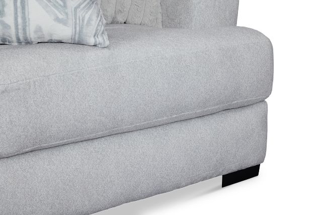 Kylie Light Gray Fabric Left Chaise Sectional
