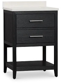 Alden Black 24" Single Bathroom Vanity