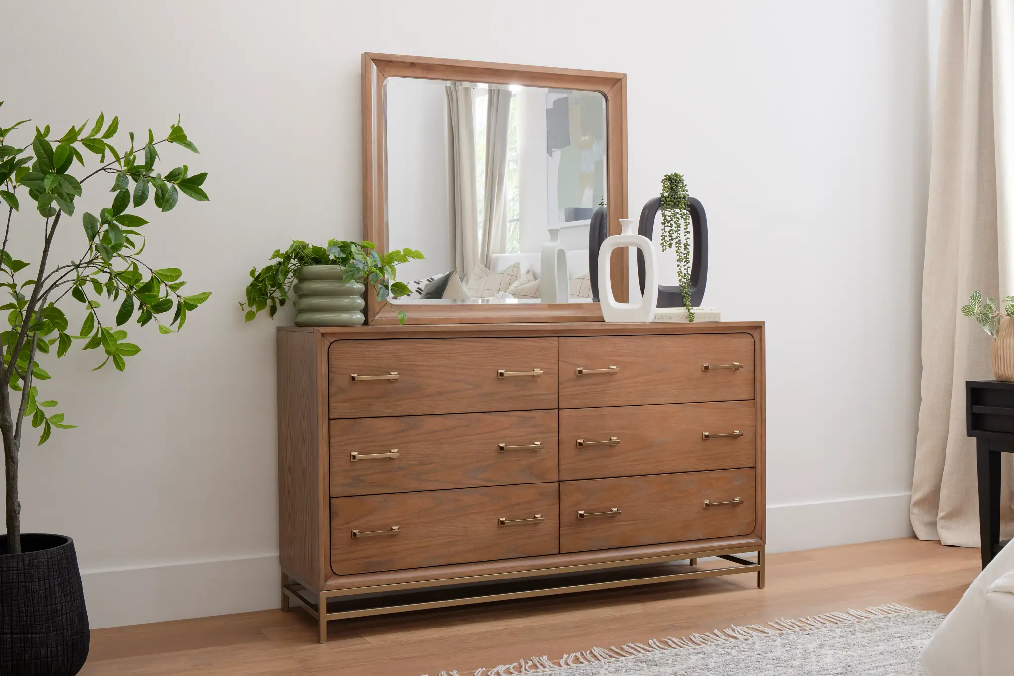 Provo Mid Tone Dresser & Mirror Provo Mid Tone Dresser & Mirror