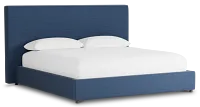 Grayton Peyton Dark Blue 54" Upholstered Platform Bed