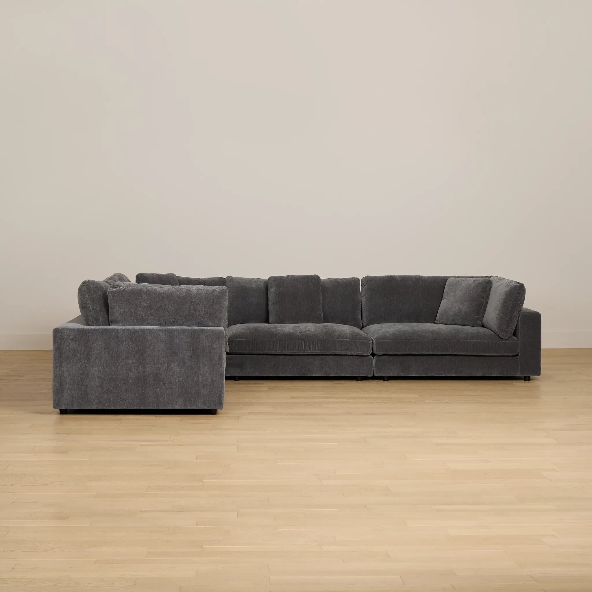 Lounge Dark Gray Fabric 2-arm Right Facing Sectional Lounge Dark Gray Fabric 2-arm Right Facing Sectional