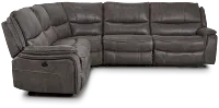 Dober Dark Gray Micro Small Two-arm Power Reclining Sectional