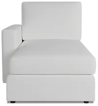 Citymod White Fabric Left Chaise
