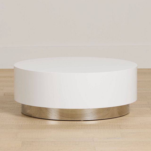 Camila White Round Coffee Table