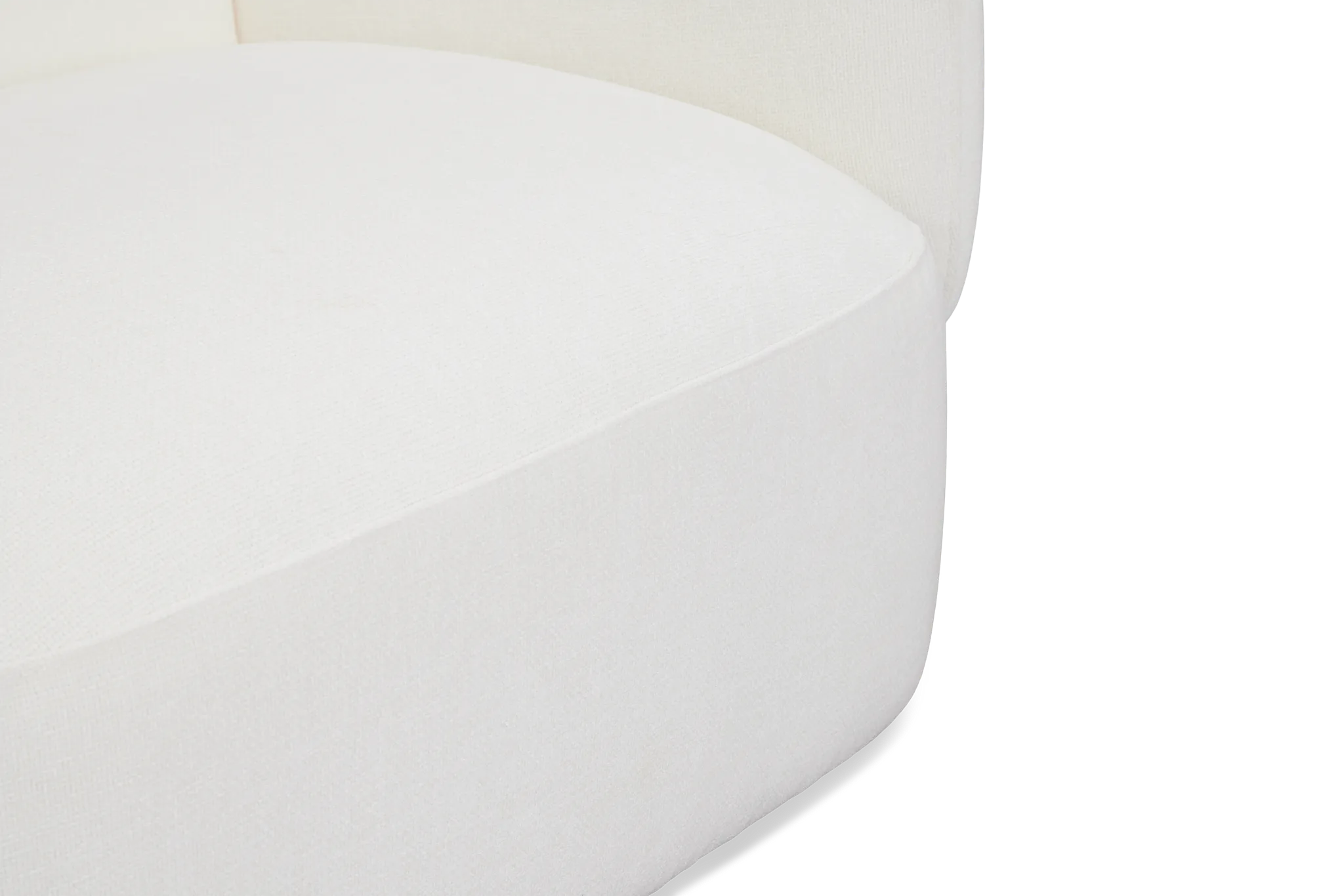 Halsey White Fabric 3-piece Modular Sofa