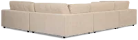 Lounge Light Beige Fabric Medium Left Chaise Sectional
