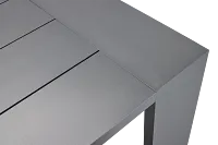 Linear Dark Gray White 70" Aluminum Table & 4 Cushioned Side Chairs