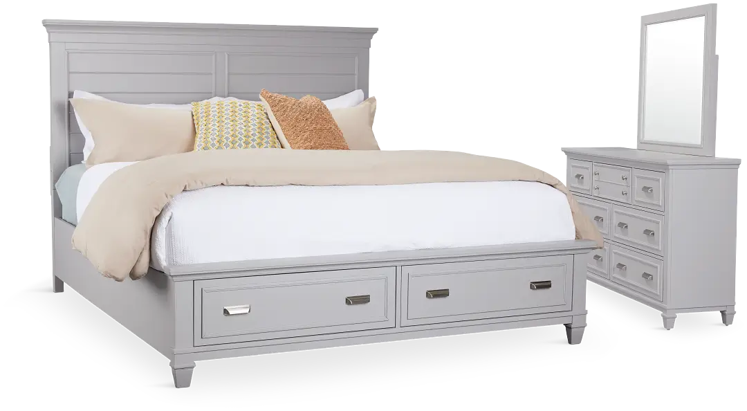 Cape Cod Gray Panel Storage Bedroom Cape Cod Gray Panel Storage Bedroom