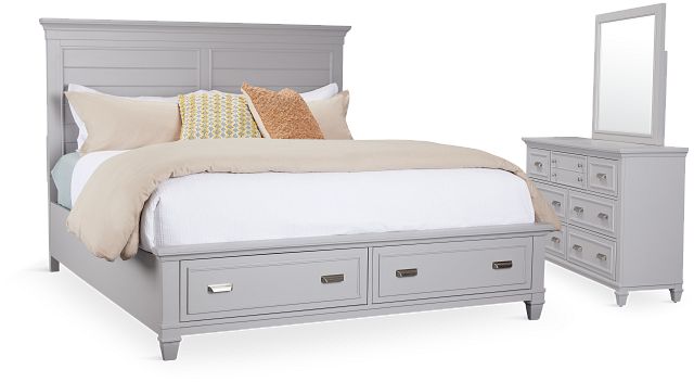 Cape Cod Gray Panel Storage Bedroom