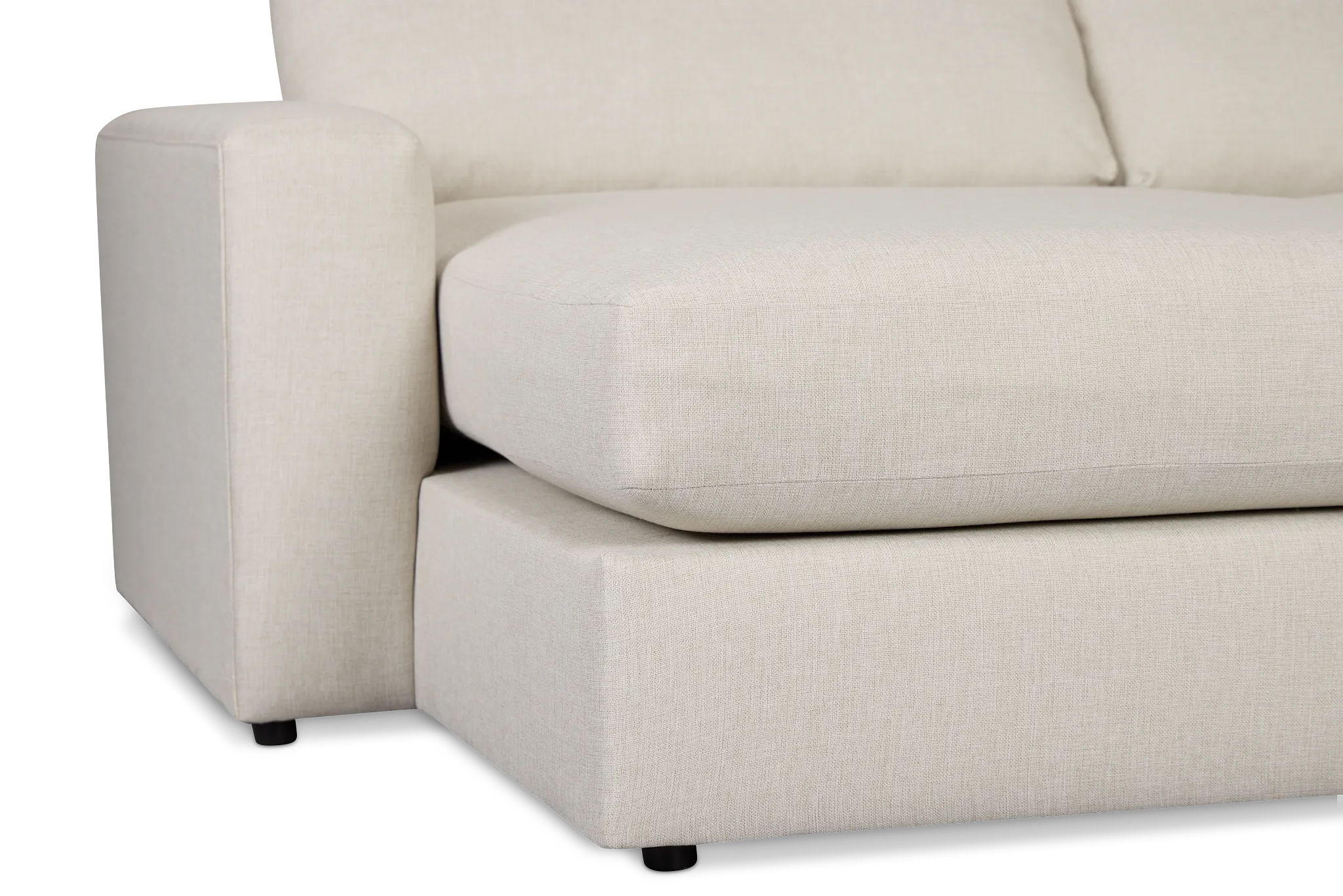 Brantley Light Beige Fabric Small Left Chaise Sectional