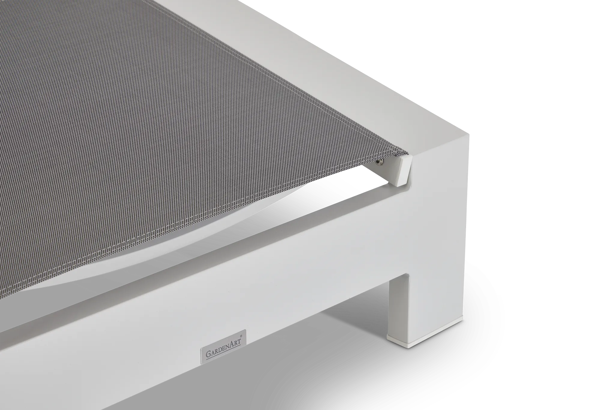 Linear White Ledge Pool Ottoman