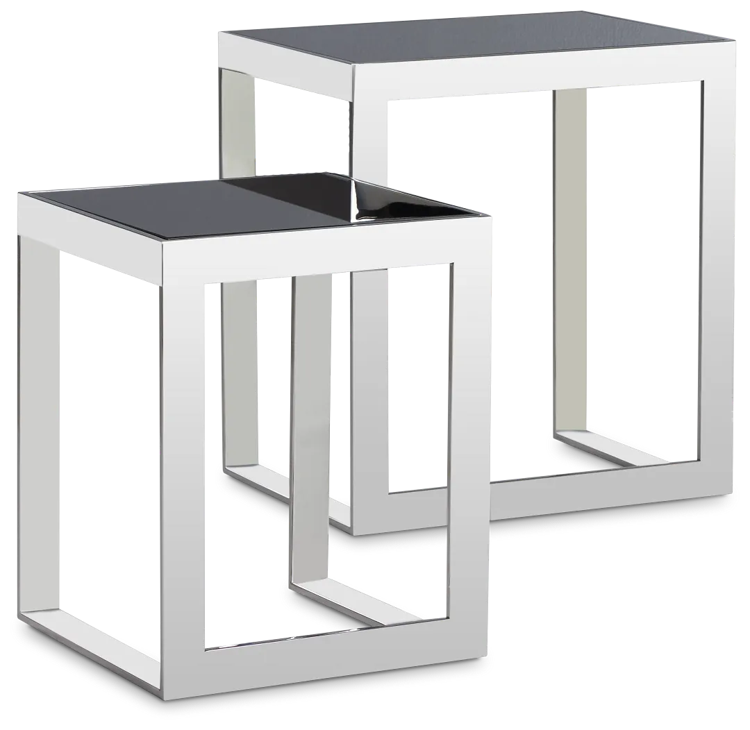 Nova Black Set Of 2 Nesting End Table