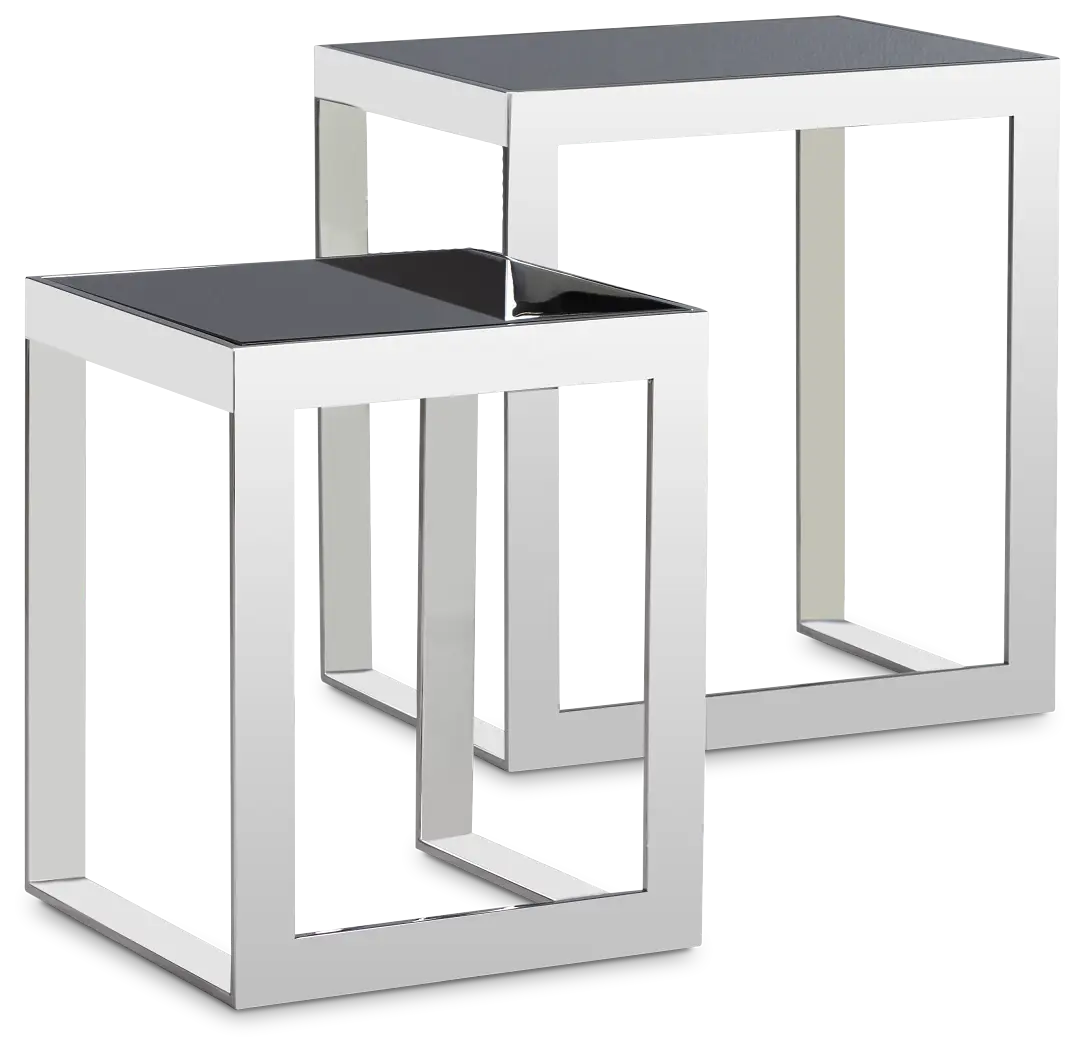 Nova Black Set Of 2 Nesting End Table Nova Black Set Of 2 Nesting End Table