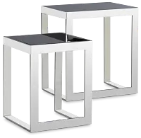 Nova Black Set Of 2 Nesting End Table