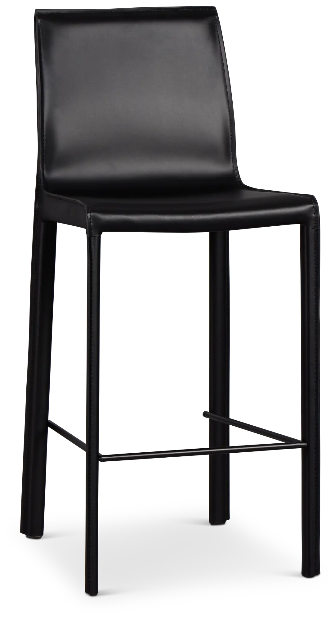 Lugo Black 27" Upholstered Barstool Lugo Black 27" Upholstered Barstool