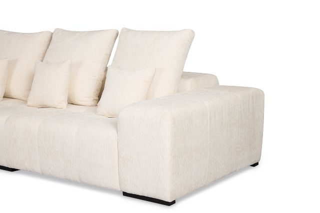 Skylar White Fabric Small Two-arm Sectional