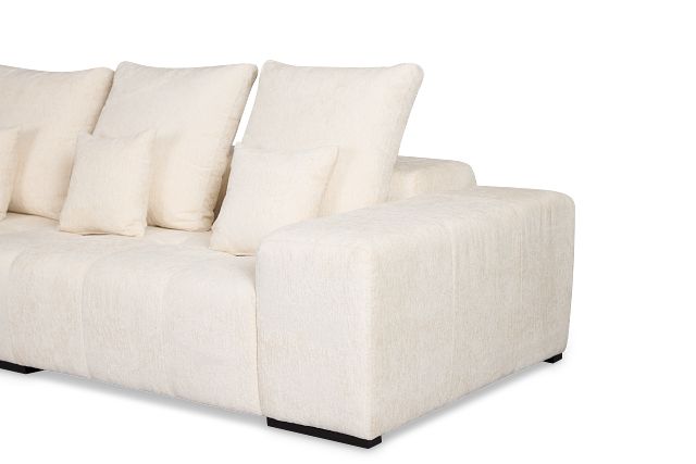 Skylar White Fabric Small Two-arm Sectional